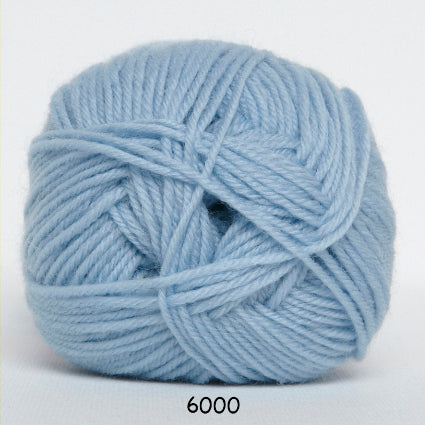 Hjertegarn Babywool/Trunte merino uld s/w isblå