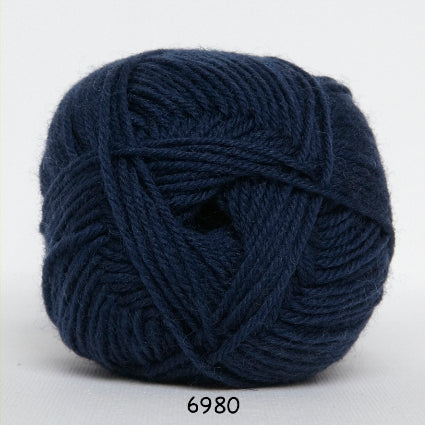 Hjertegarn Babywool/Trunte merino uld s/w marineblå